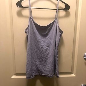 Grey spaghetti strap tank top